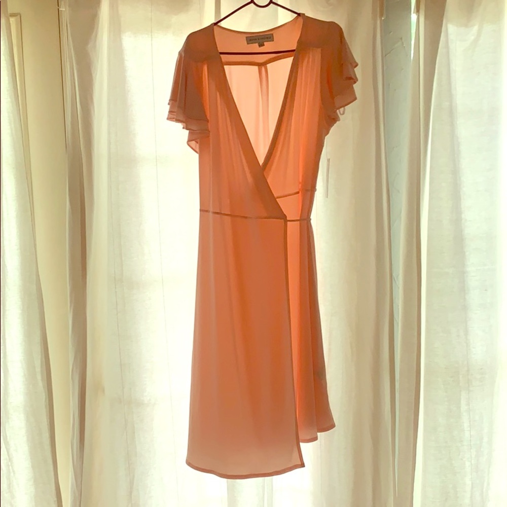 Light pink wrap dress